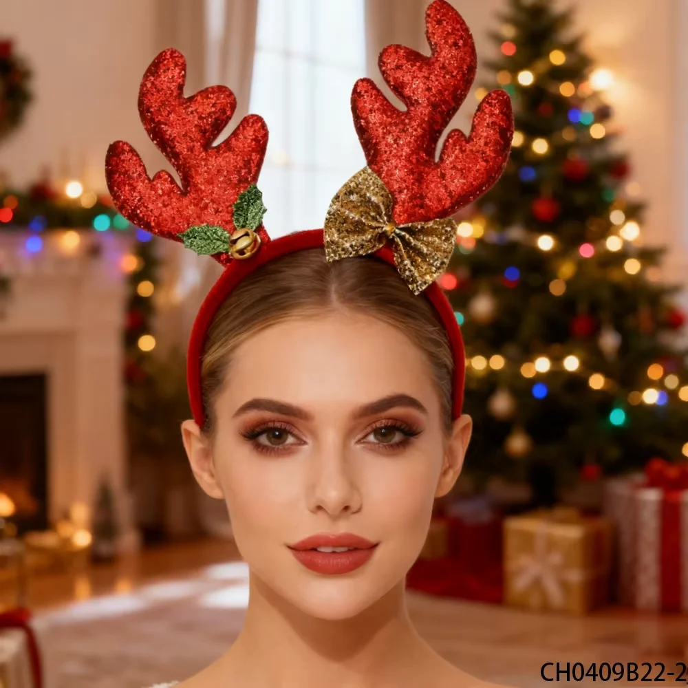 PESENAR Bandeau en bois de Noël en polaire douce – Chaud et confortable pour les événements de vacances d'hiver