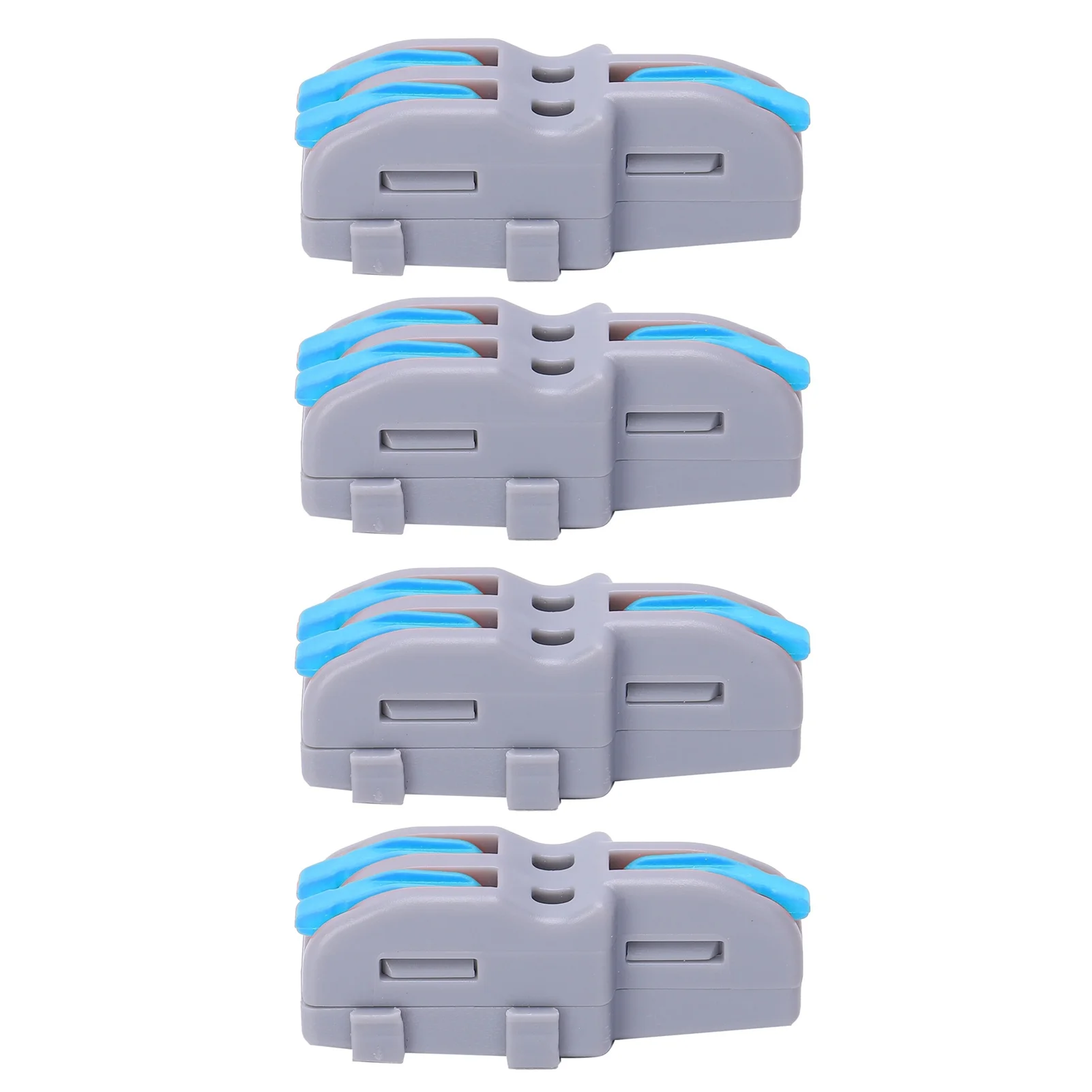 20Pcs Quick Terminal Block 1 in 2 out Wire Connector TShape PushType Wiring Splitter SPLF12A(Blue )