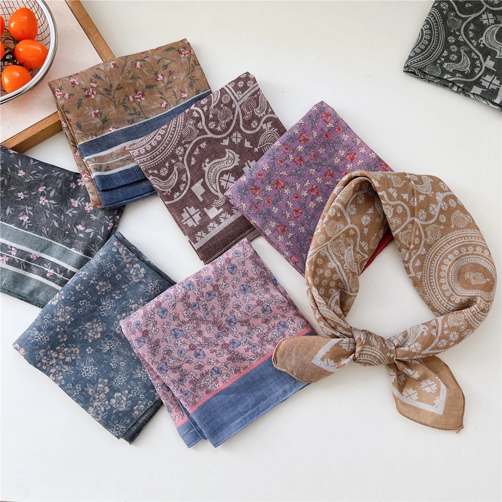 

56*56cm Hairscarf Handkerchief Square Scarf Headscarf Shawl Wrap Turban Bandanas Hairband Headband