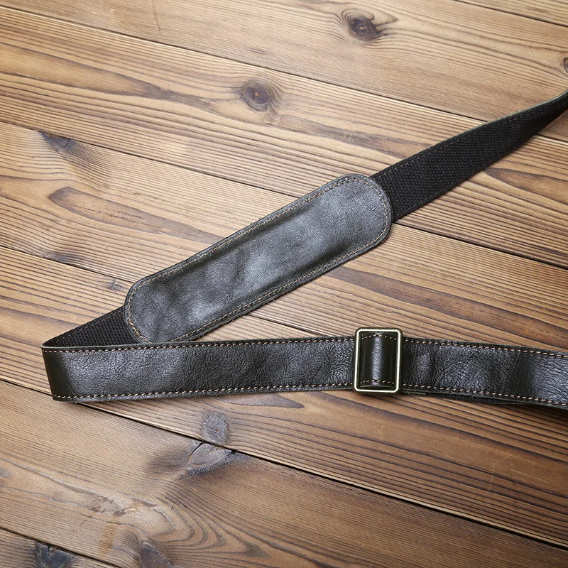 Nzpj Vintage Echt leder Herren Umhängetasche natürliche Rindsleder Umhängetasche lässig Herren Rucksack für 11 Zoll iPad – Detail 11
