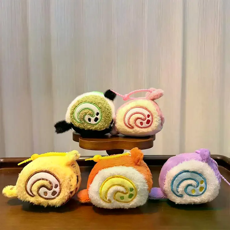 

Cute Animal Stuffed Fluffy Cake Swiss Roll Doll Pendant Backapck Decoration Gifts