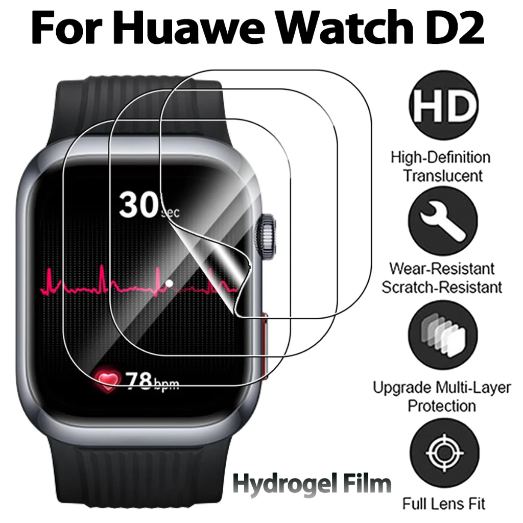 Schutzfolie für Huawei Watch D2, Displayschutzfolie, transparent, HD, vollständige Abdeckung, Upgrade, flexibles, kratzfestes Filmzubehör