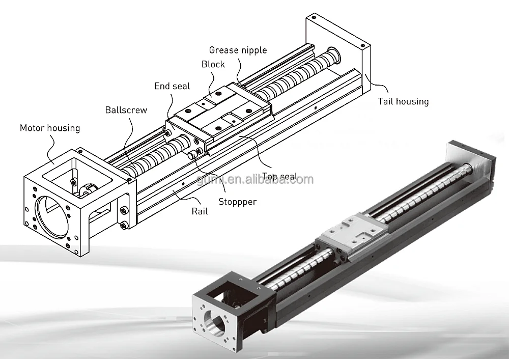 Original HIWIN KK60 KK6005 500mm P Grade KK6005P-500A1-F0C KK Single Axis Robot Linear Guide Module For 3d Printer CNC Machine