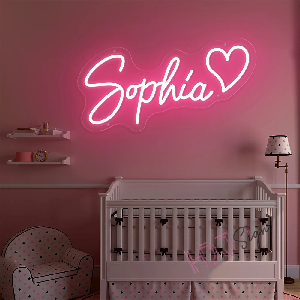 Sinal de nome led personalizado presente para criança sinais de nome personalizado presente de ensino led sinal de néon para decoração de quarto de parede presente personalizado