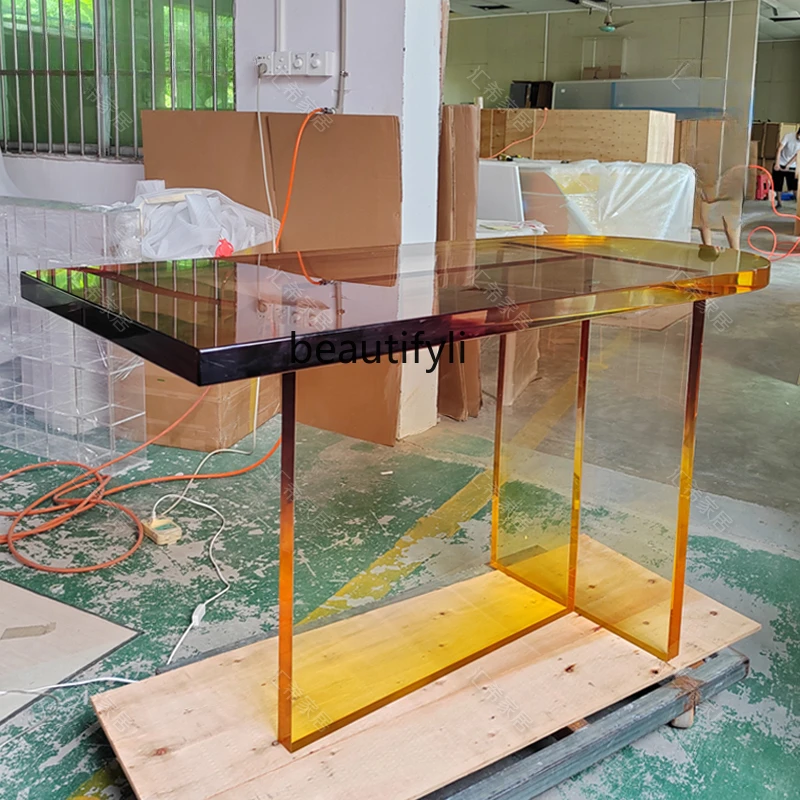 

Acrylic Gradient Color Desk Transparent Featured Creative Home Desk Office Table