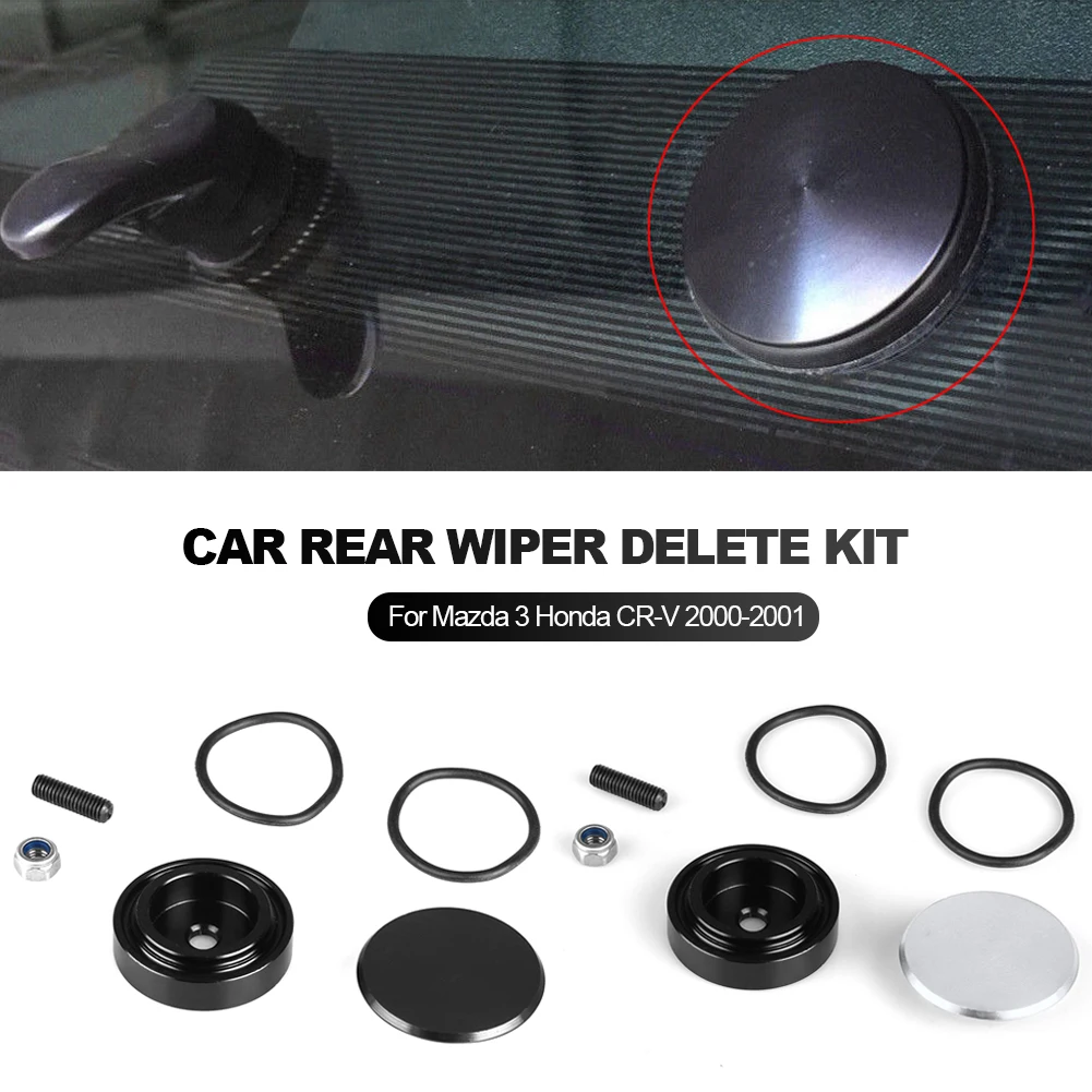 Aluminum Car Rear Wiper Delete Kit Plug Cap O-ring Universal for Honda Acura Integra Mazda VW Golf 6 Car Accessories