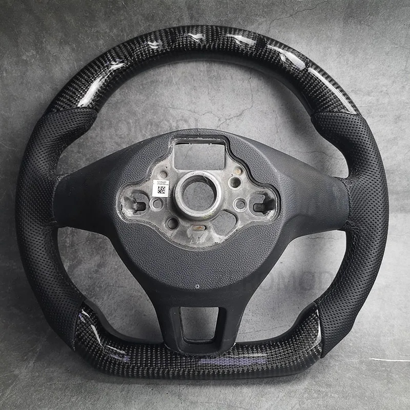 Carbon Fiber Perforated Leather Racing Steering Wheel For Volkswagen vw Ordinary Golf 7 MK7 Skeleton