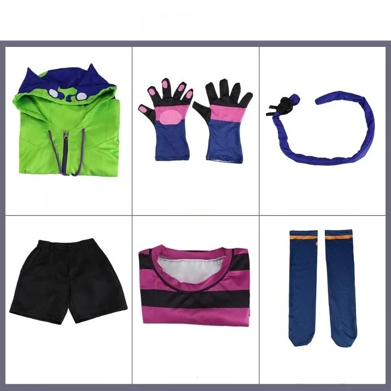 Anime SK8 the Infinity Cosplay Costume Chinen Miya Cos School Uniform Hoodie Cat Ears for Halloween Carnival Party Comic Cons