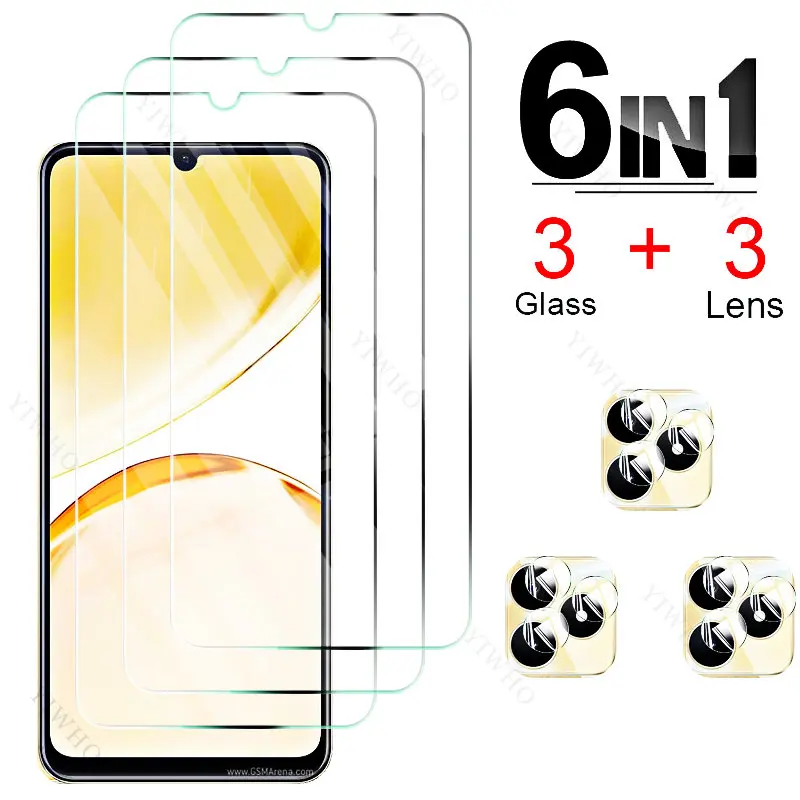 6in1 Protective Glass on For Realme Narzo N53 N55 50a Pro 50i Prime N 53 55 50 A I Screen Protector Tempered Glass 30 5G A 30a