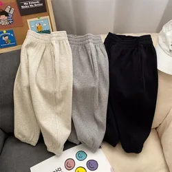 Spring Autumn Fashion Boy Trousers Pants Solid Color Pants for Boy Girl Spring Autumn Kids Pants Casual Style Kid Clothes