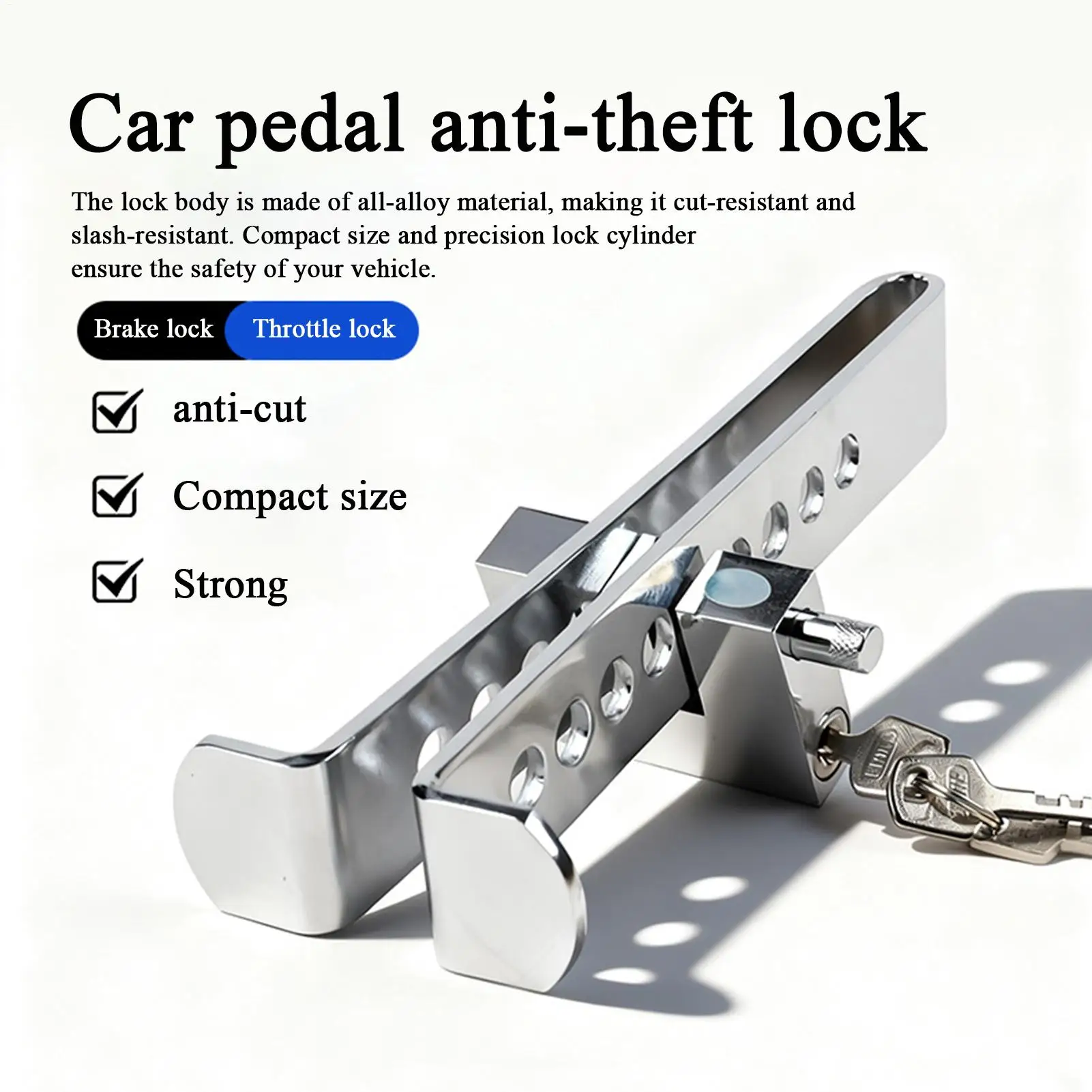 Car Brake Clutch Lock Anti-Theft Automotive Safety Brake Clutch Lock Stainless Steel Throttle Limits Brake Locks For Auto Sedans