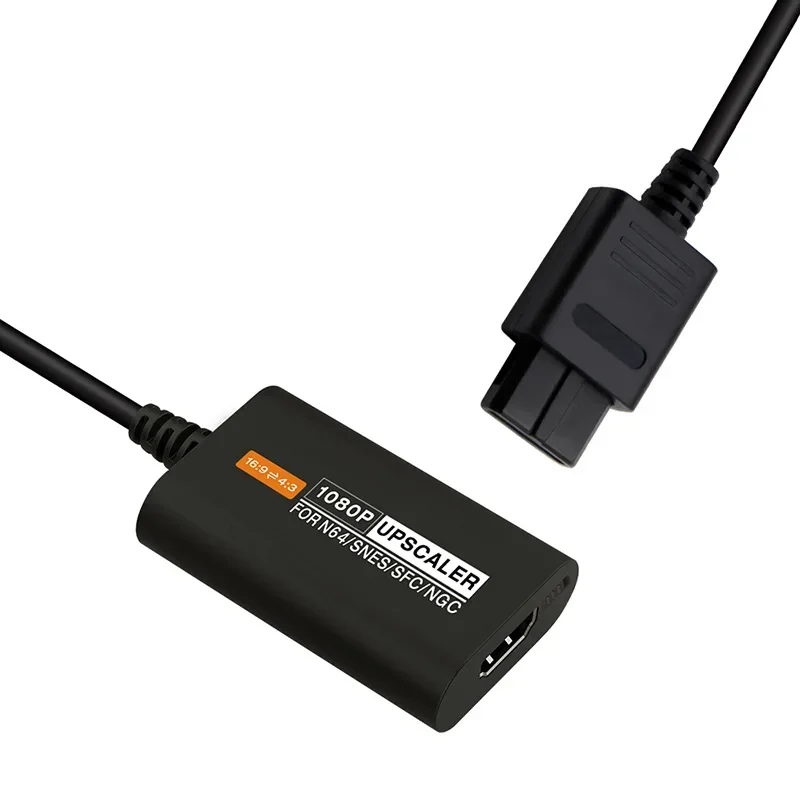 Consola de juegos para N64 a HDMI, Adaptador convertidor compatible con Plug and Play para SNES/NGC/SFC, adaptador HDMI con salida