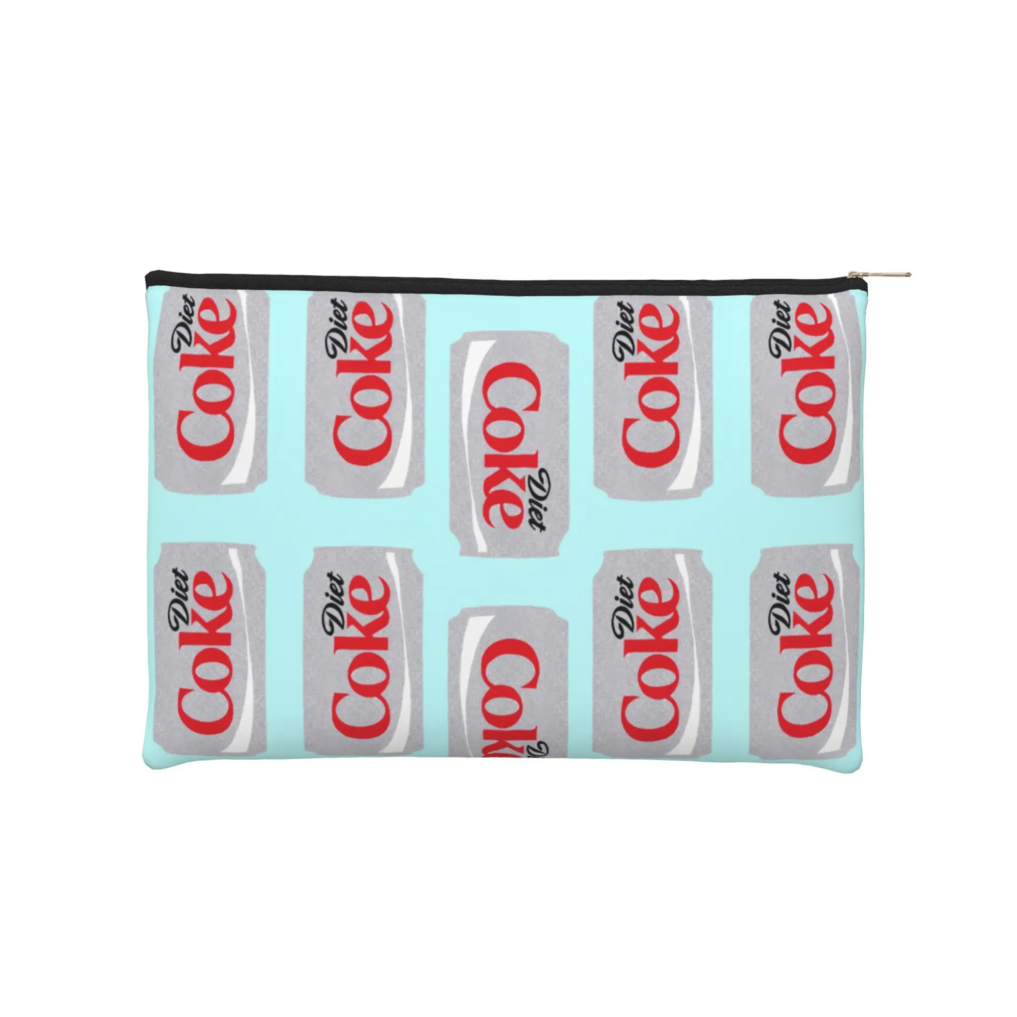 

Стильная косметичка с узором в виде серебристых блесток в стиле Diet Coke, дорожная косметичка Diet Coke на молнии, дорожная косметичка для путешествий