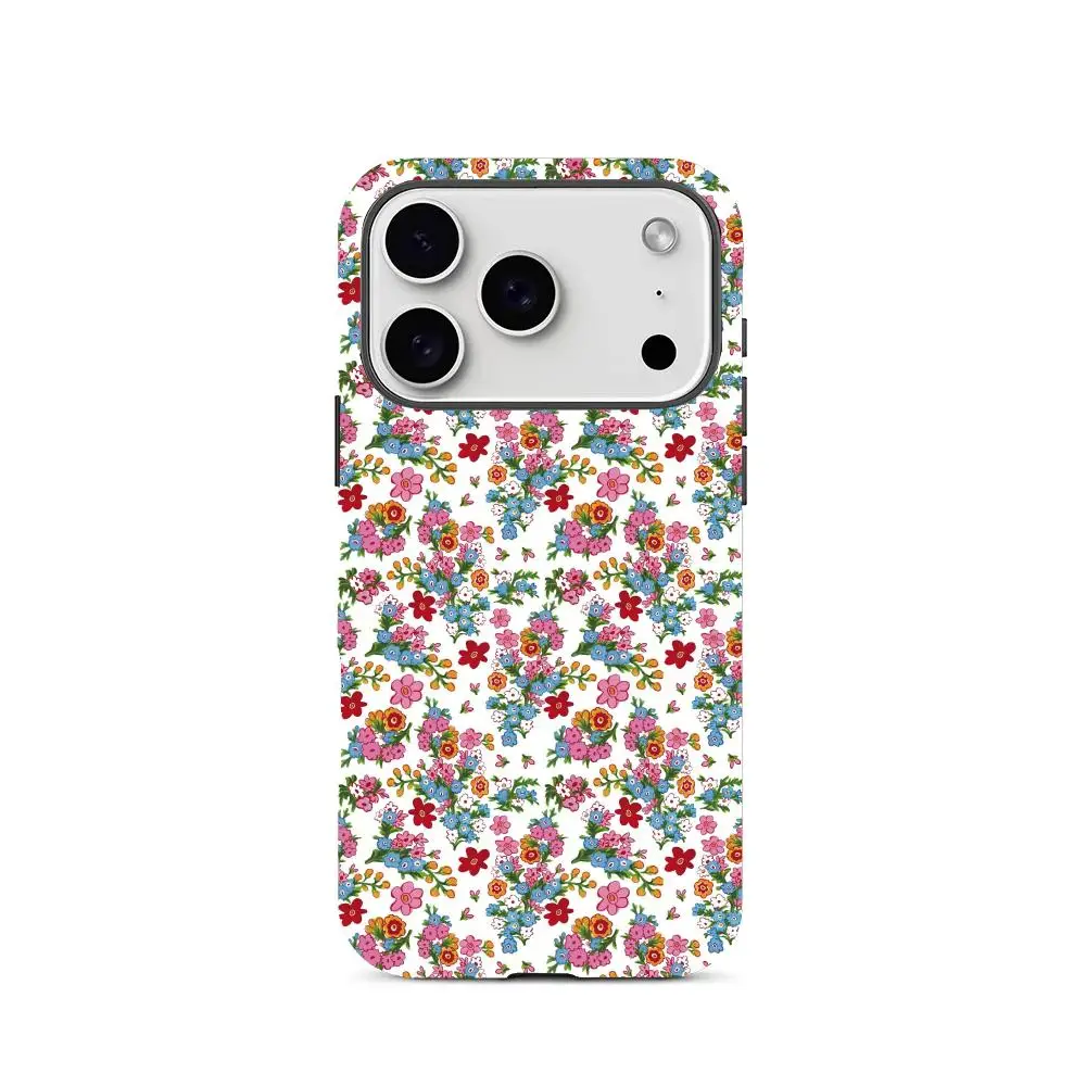 Full screen small floral 2-in-1 phone case suitable for iPhone 18 17 16 15 14 13 12 11 Pro/Max/Plus anti drop and shockproof
