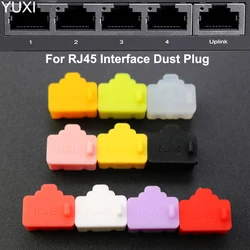 YUXI 10Pcs Colour Ethernet Hub Port RJ45 Anti Dust Cover Cap Protector Plug for RJ45 Female Jack