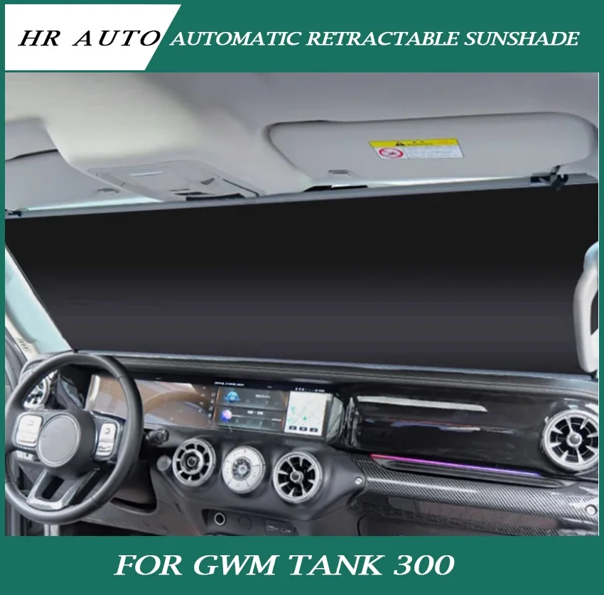 Car Automatic Retractable Sunshade Fit for Tank 300 400 500 Car Sun Protection Heat Insulation Sunshade Interior Accessories