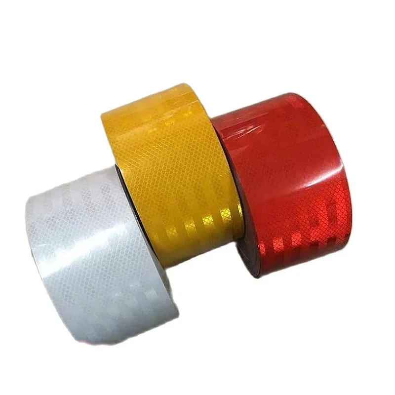 10CM Super Self-Adhesive PET Super Reflective Warning Safety Tape Truck Road Traffic Construction Site Floor Wall Warning Strip