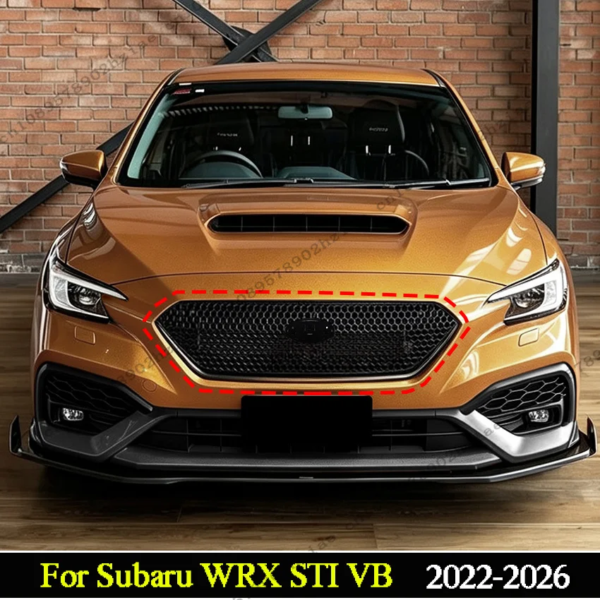Car Front Bumper Grille Mask Radiator Grill For Subaru WRX STI VB MK2 2022-2026 Honeycomb Racing Grills Body kits Tuning