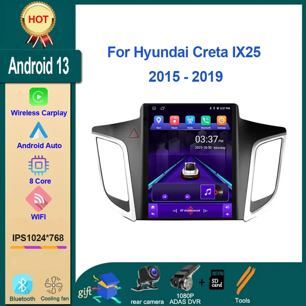 For Hyundai Creta IX25 2015 - 2019  Car Radio Multimedia Video Player Navigation GPS Android 14