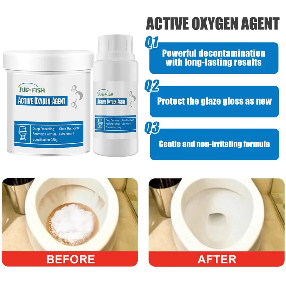 Toilet Active Oxygen Agent Powerful Pipe Dredging Agent Tools Dredge Cleaning Deodorant Sink Sewer Kitchen Drain S3f0