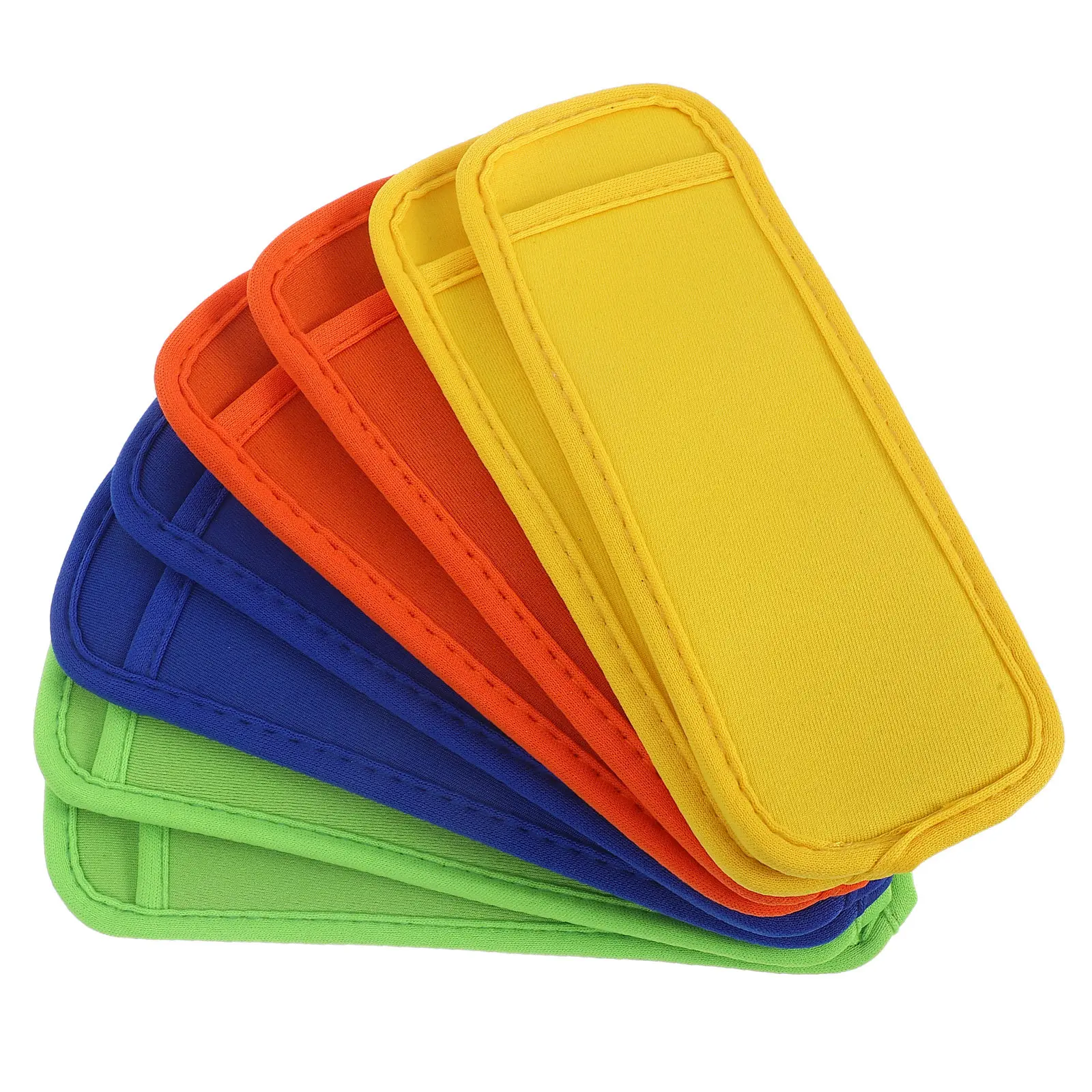 8Pcs Reusable Ice Pop Holders Rubber Freezer Sleeves Anti-Freezing Ice Stick Protectors Easy Wash Universal Fit for Family