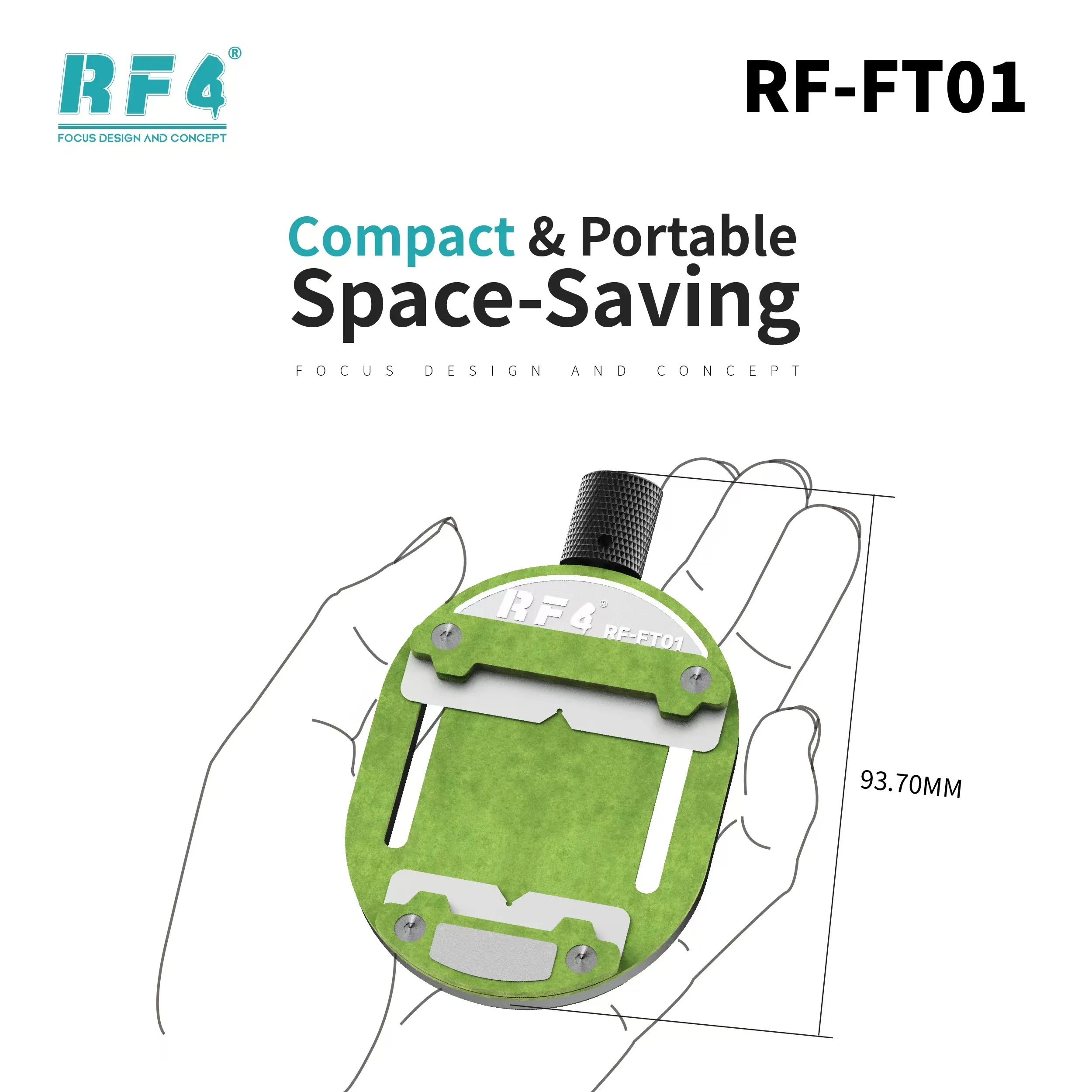 RF4 RF-FT01 Chip Motherboard Repair Fixture with Grinding Stone for Mobile Phone Chip Repair Motherboard Clamping Tool