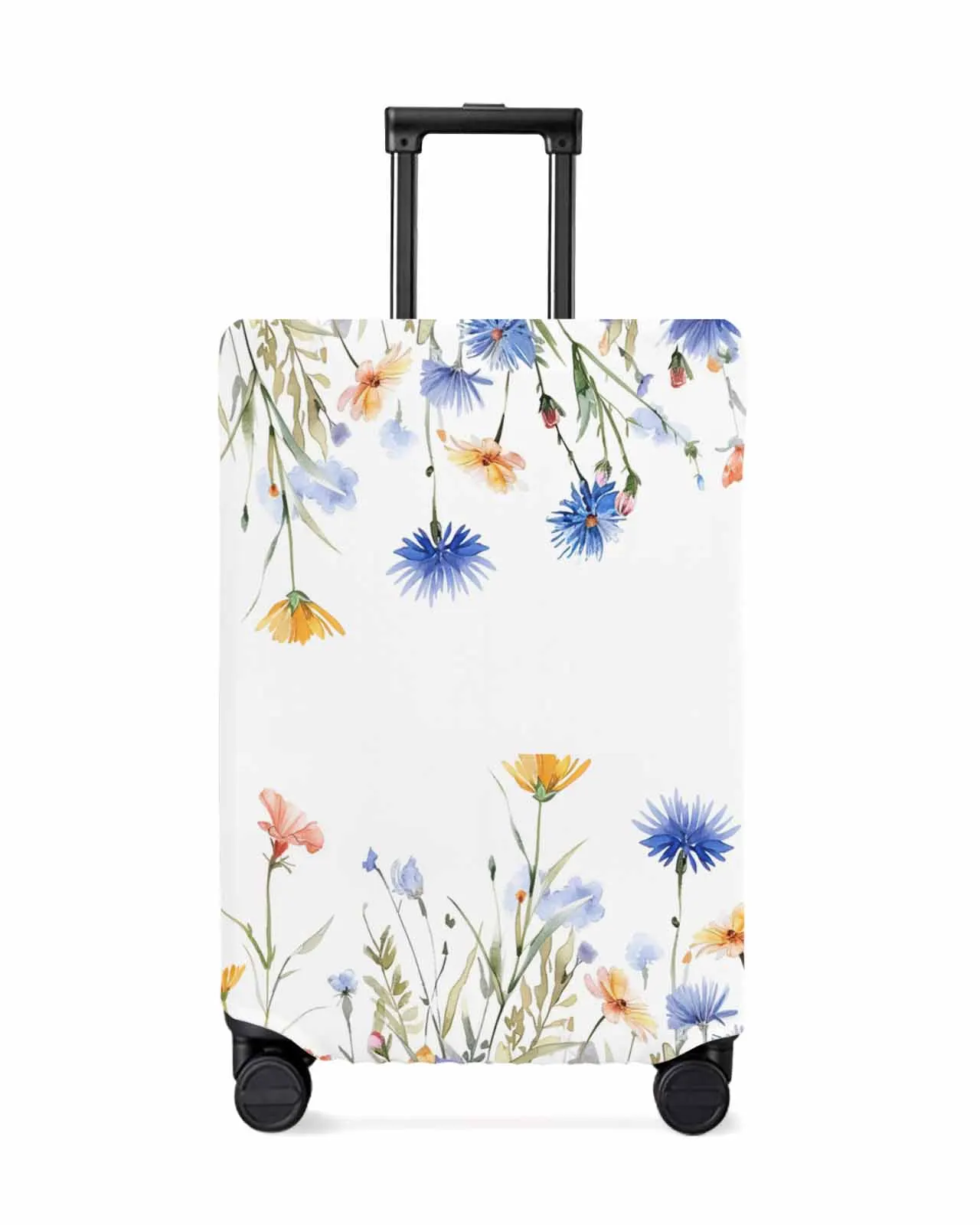 

Flower And Watercolor Flowers Luggage Cover Elastic Baggage Cover For 18-32 Inch Suitcase Case Dust Cover