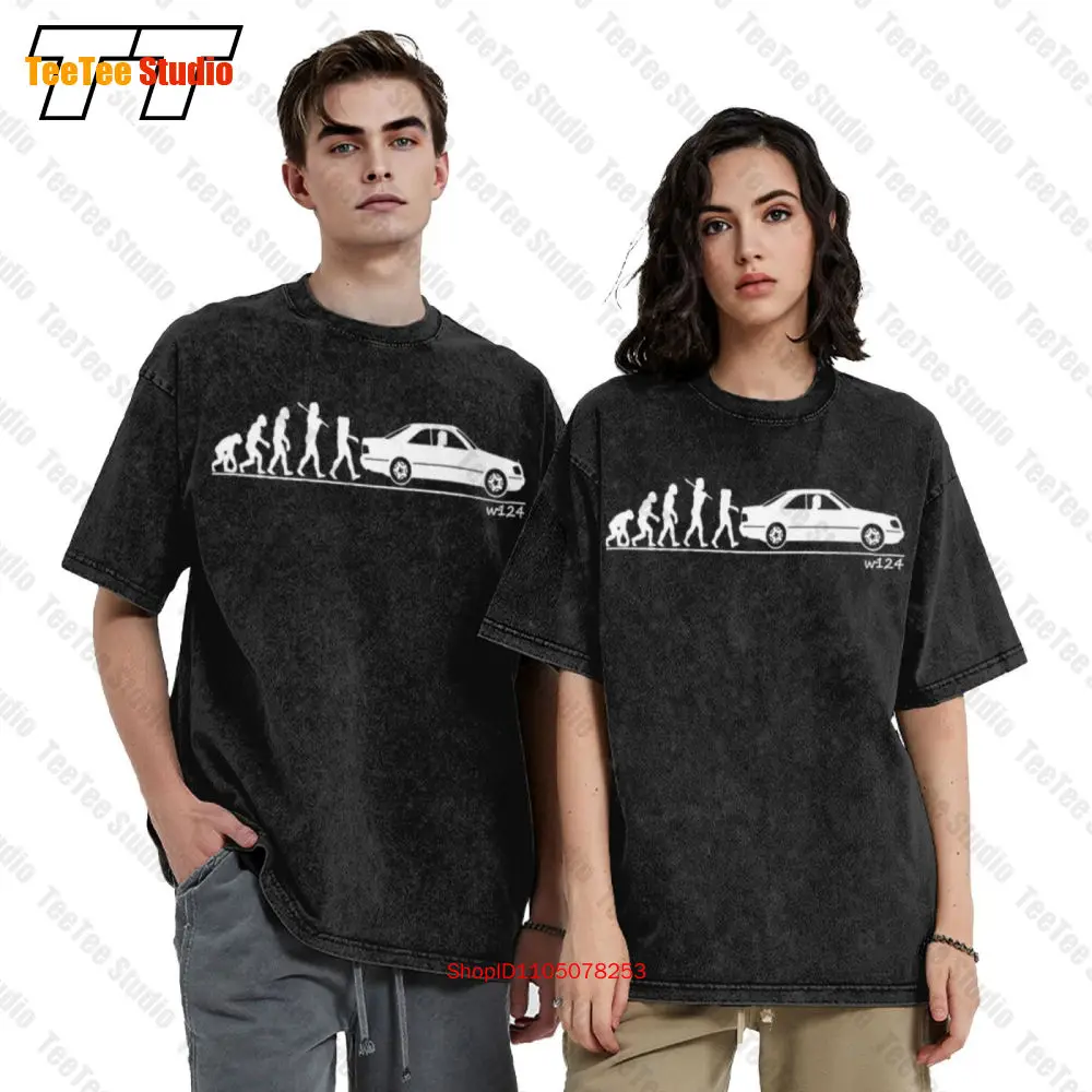 Evolution Of Man,Classic W124 Coupe Vintage Oversized T-Shirt 0EQK view 2