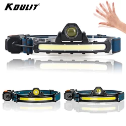 XPG+COB Induction Headlight LED Pan-head Light Zoom Strong Light Working Light Type-C Rechargeable Night Fishing Ride Light