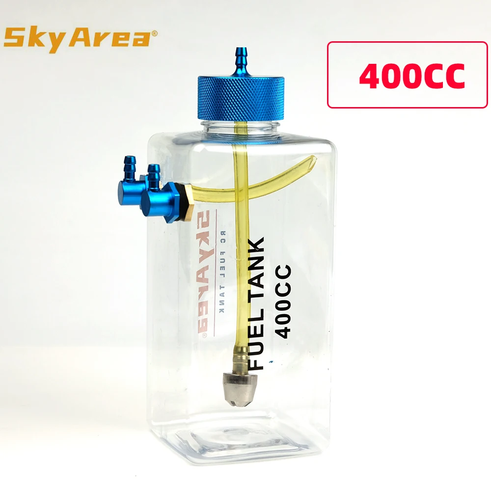 1Pc Rc Model Brandstoftank Benzine Transparant Plastic Fles 300/400/500/600 Ml/Cc Cnc Aluminium Legering Voor Gas En Nitro Auto Vliegtuig