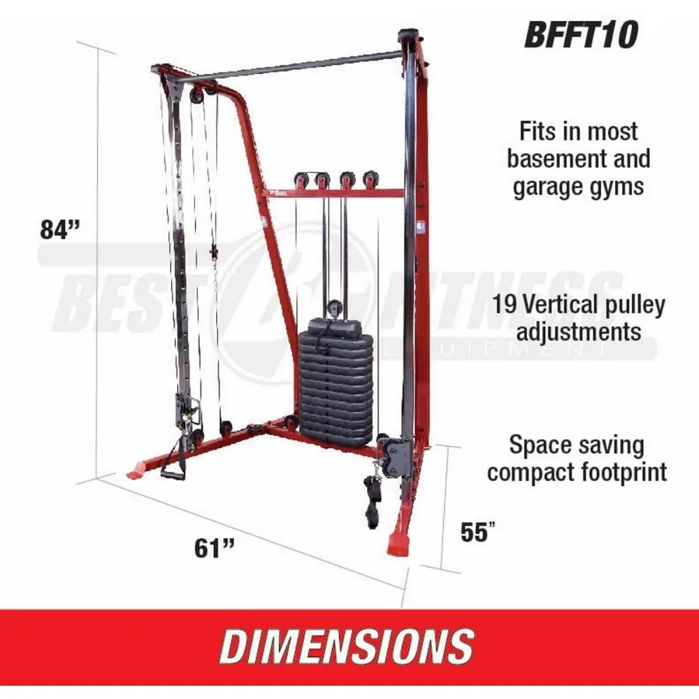 Functional Trainer Cable Machine, Full Body Workout Weight Stacks