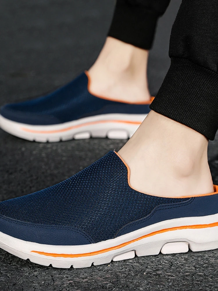 

Легкие повседневные женские летние модные полузакрытые спортивные туфли с круглым носком, на плоской подошве, с глубоким вырезом, с внутренней сетчатой тканью