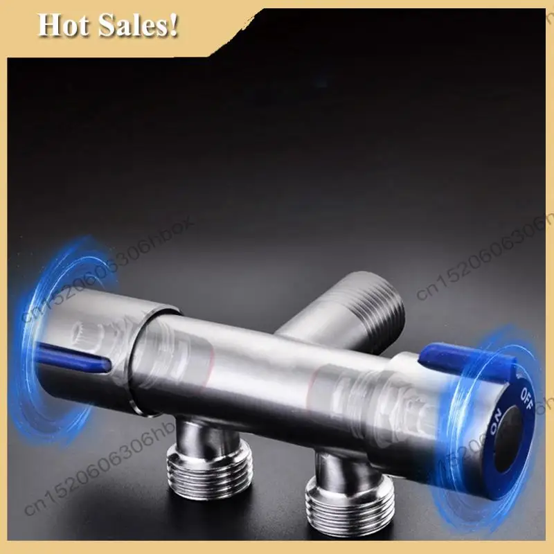 

-HOPE G1/2 X 1/2 Нержавеющая сталь 304, трехходовой угловой клапан «один в два», двойная ручка, двойное управление, одинарный, холодный, многофункциональный