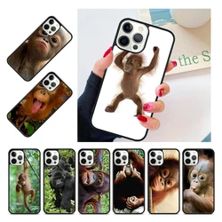 Etui na telefon ORANGUTAN małpa BABY do iPhone'a 16 15 14 13 12 Pro Max mini 11 Pro Max XS XR Plus Coque Shell