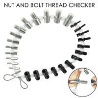 Universal Thread Checker Inch & Metric Bolt Nut Screw Thread Checker 26 Male/Female Gauges Lightweight Inspection Measuring Tool