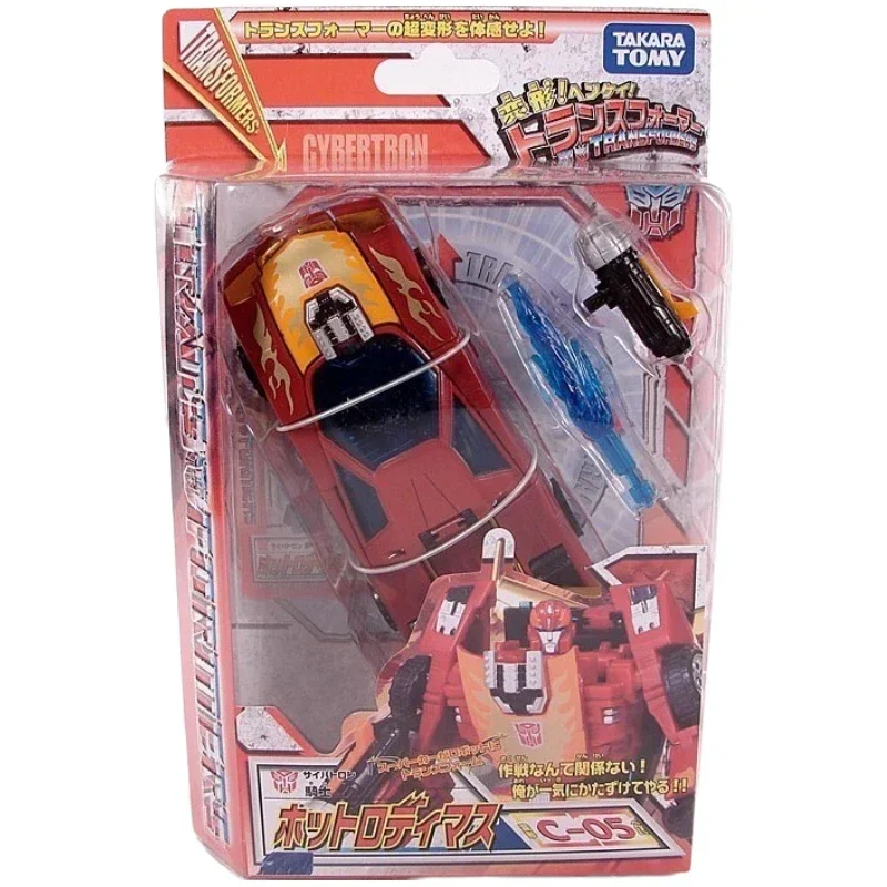 ในสต็อก TAKARA TOMY Transformers C-05 Hot Rod หุ่นยนต์สะสมตัวเลขของขวัญวันเกิด