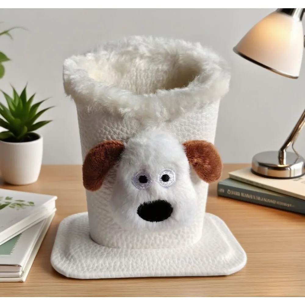 

Eyekan Plush Lined Glasses Case - Cute Animal Design, Synthetic PU for Desktop or Bedside Tables Protecting Glasses and Pens