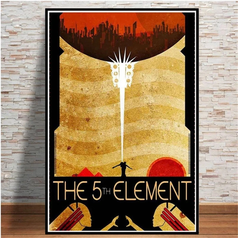 The Fifth Element Classic Sci-Fi Movie Poster And Prints Art Paintings Canvas Printings Wall Pictures Home Decor obrazy plakat