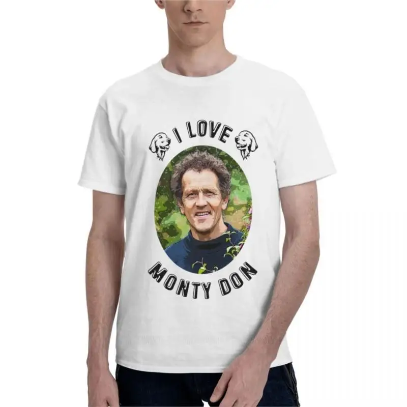 

Футболка I Love Monty Don Essential, милые топы, кошачьи рубашки, корейская мода, одежда в стиле хиппи, Мужская футболка 4XL 5XL