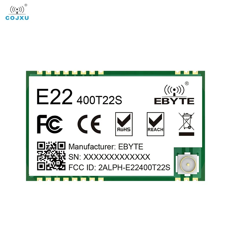 

TCXO UART LoRa Net Working E22-400T22S SMD Stamp Hole RSSI Wireless Transceiver 22dBm 433MHz IPEX RF Module Receiver