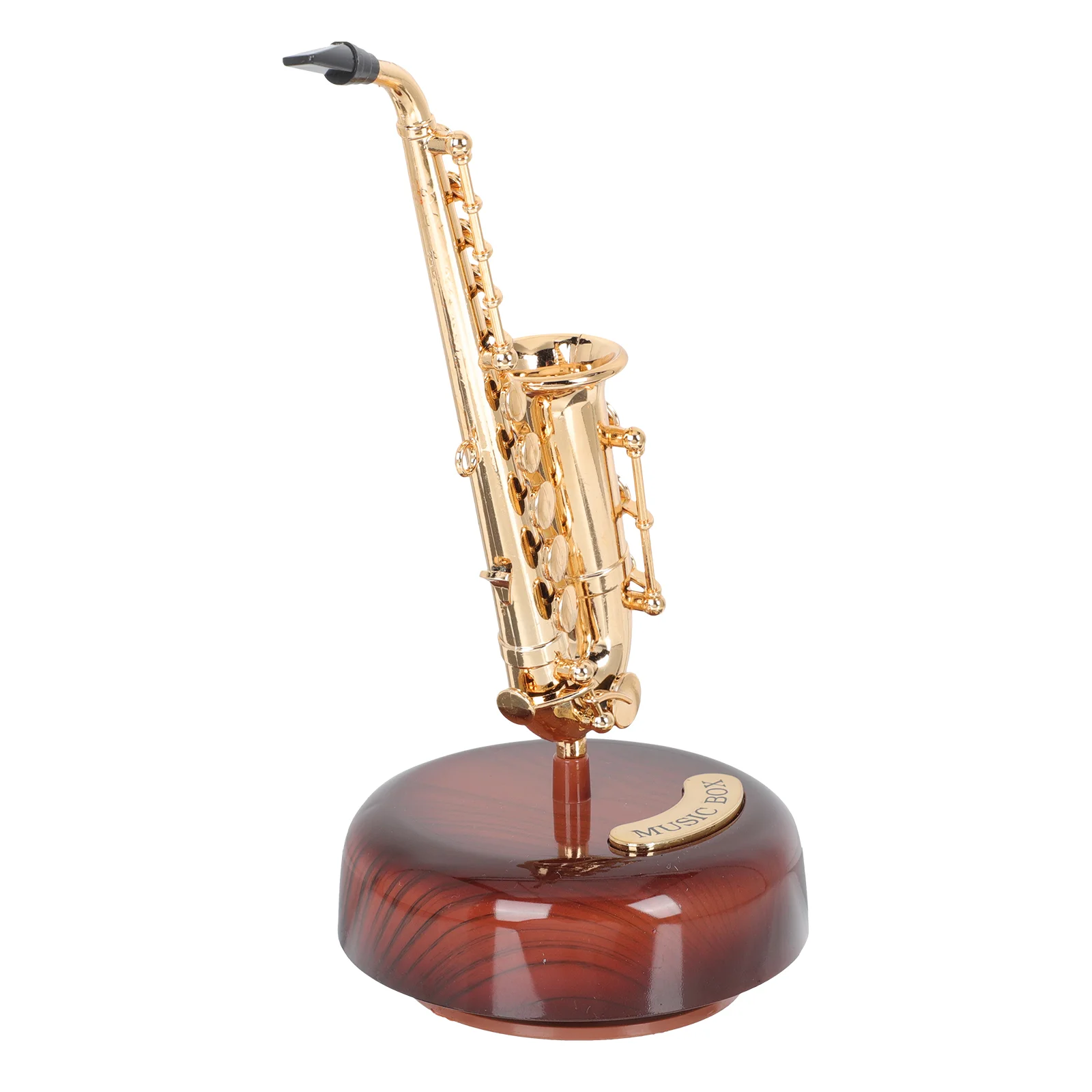 Saxofone caixa de música instrumento decorativo mesa escritório instrumentos musicais domésticos