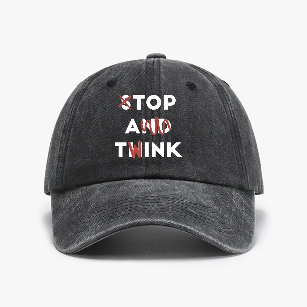 Top A Twink Funny Baseball Cap Inappropriate Adult Humor Jokes Gen Z hat Men Outdoor Adjustable Fit Hats