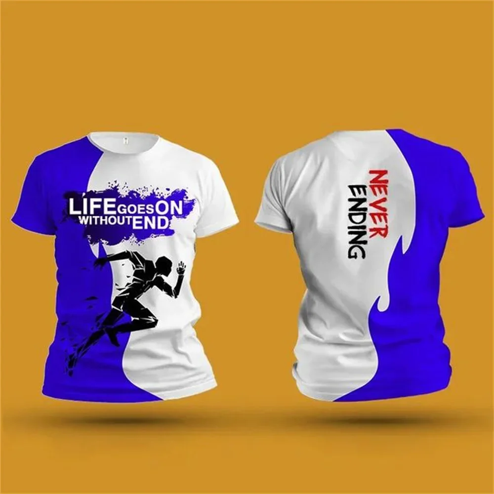 Running Sports 3d Printing Summer Unisex Short Sleeve T-Shirt Fitness Sports Outdoor Quick Drying Loose And Comfortable Clothes image 4