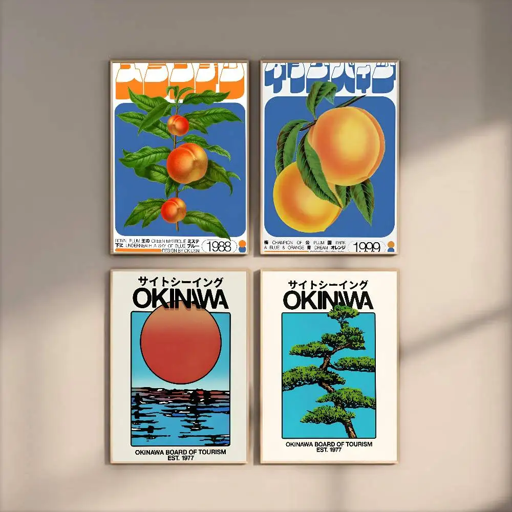 Okinawa ساكورا الفاكهة أنيمي المشارك الحديثة مقاوم للماء HD جدار ملصق فني ذاتية اللصق ديكور جمالي للمنزل غرفة المعيشة غرفة نوم #2