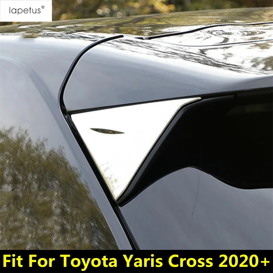 

Rear Window Spoiler Side Triangle Panel Sequin Decoration Cover Trim Chrome Accessories For Toyota Yaris Cross 2020 - 2023