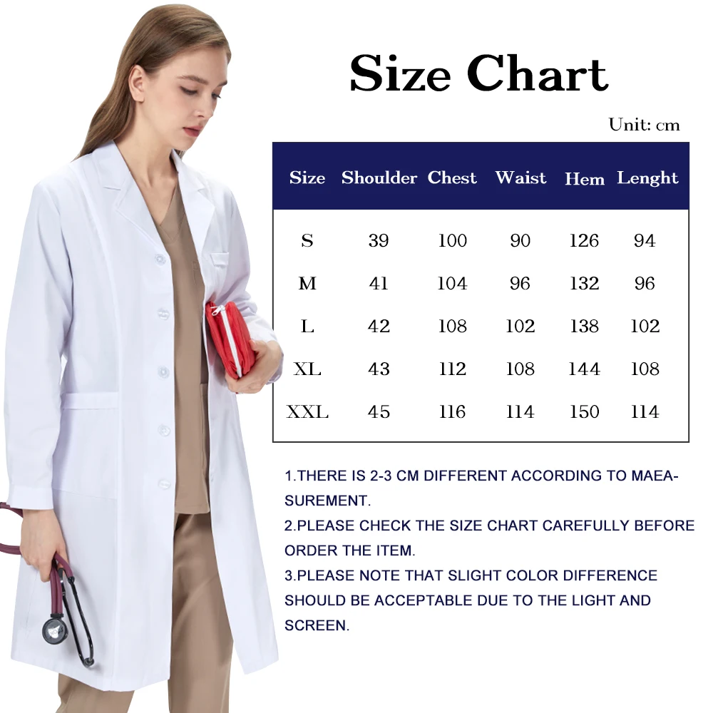 White Lab Coats Unisex Hospita - Medical Health Lab review and price