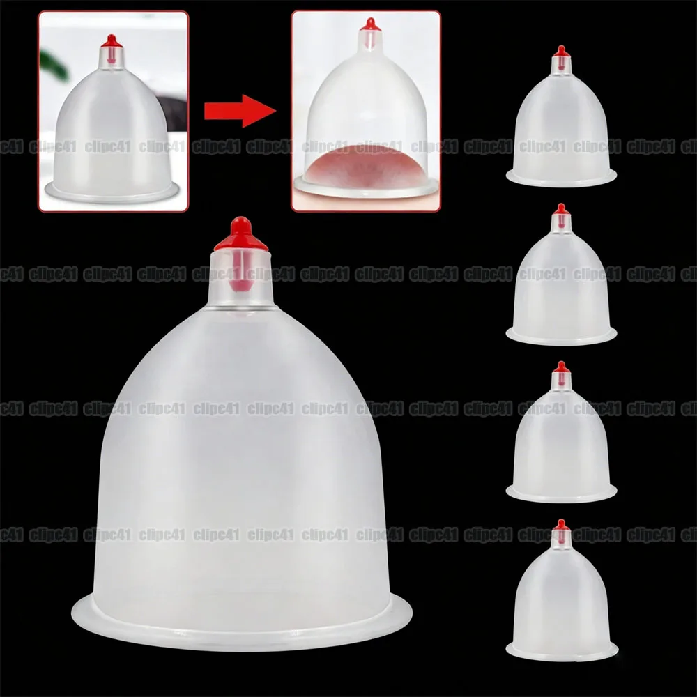 100Pcs Disposable Massage Cupping Cups for Health Care Plastic Vacuum Suction Beauty Spa Tool Suction Pump Vacuum Cupping Device