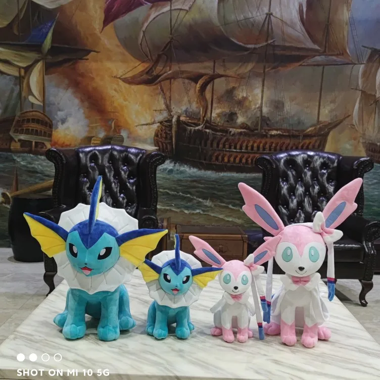 2023 New  Japan Cartoon 100cm Large Vaporeon Plush toy High Quality Stuffed Animals doll Children's Birthday Gifts