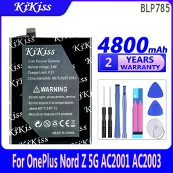 4800mAh/5800mAh KiKiss Powerful Battery For OnePlus Nord Z/N10/2 5G AC2001 AC2003 For One Plus 1+ 9/10 Pro 9Pro