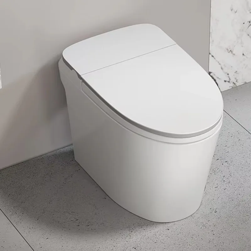 White Color Floor Mounted Custom Intelligent Water Closet Bathroom Ceramic Automatic One Piece Smart Toilet Commode